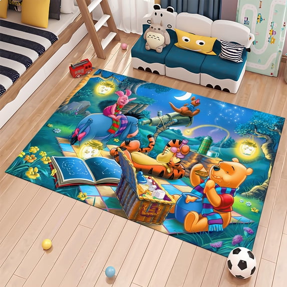 Dreammotif Winnie The Pooh Inspired Rug Cartoon Rug Home Decor Modern Rug Salon - High Quality, Soft and Durable, Perfect for Children's Room