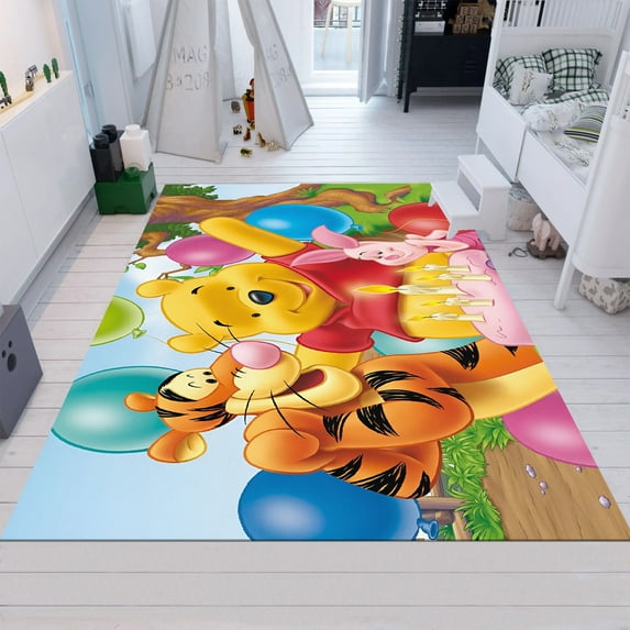 Dreammotif Winnie the Pooh Inspired Rug, Characters Rug,Cute Rug,Cartoon Rug,Colorful Rug,Kids Room Rug,Nursery Decor,Bedroom Rug - Colorful Design