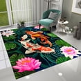 thumbnail image 1 of Dreammotif Yin Yang Flowers Modern Area Rug for Living Room - 4 x 6 ft Machine Washable, Thin, Non Slip Backing Carpet, 1 of 8