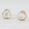 thumbnail image 1 of Dreamofdazzle Jewels 1.00 Ctw Round Cut White Diamond Engagement Stud Earrings 14K Yellow Gold Plated 925 Sterling Silver For Womens, 1 of 2