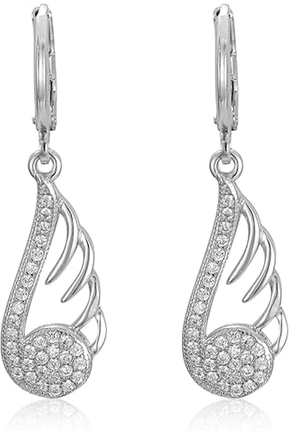 1.90 Ctw Round Cut Diamond Beauty Womens Drop Earrings 14K White Gold Plated 925 Sterling Silver