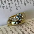 thumbnail image 1 of Dreamofdazzles Jewels 2.00 Ctw Cushion Cut Diamond Wedding Anniversary Engagement Bridal Set Ring 14K Yellow Gold Plated 925 Sterling Silver 925 Sterling Silver -5.5, 1 of 4