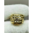 thumbnail image 1 of Dreamofdazzles Jewels 5.00 Ctw Round Cut White Diamond Wedding Anniversary Engagement Band Mens Ring 14K Yellow Gold Plated 925 Sterling Silver 925 Sterling Silver -8, 1 of 4