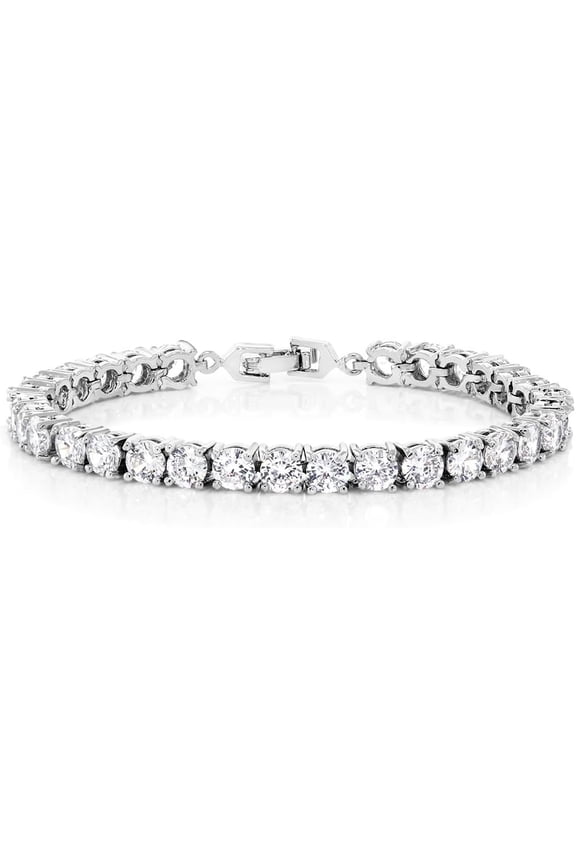 6.00 Ct Round Cut Diamond Womens Tennis Bracelets 14K White Gold Plated 925 Sterling Silver
