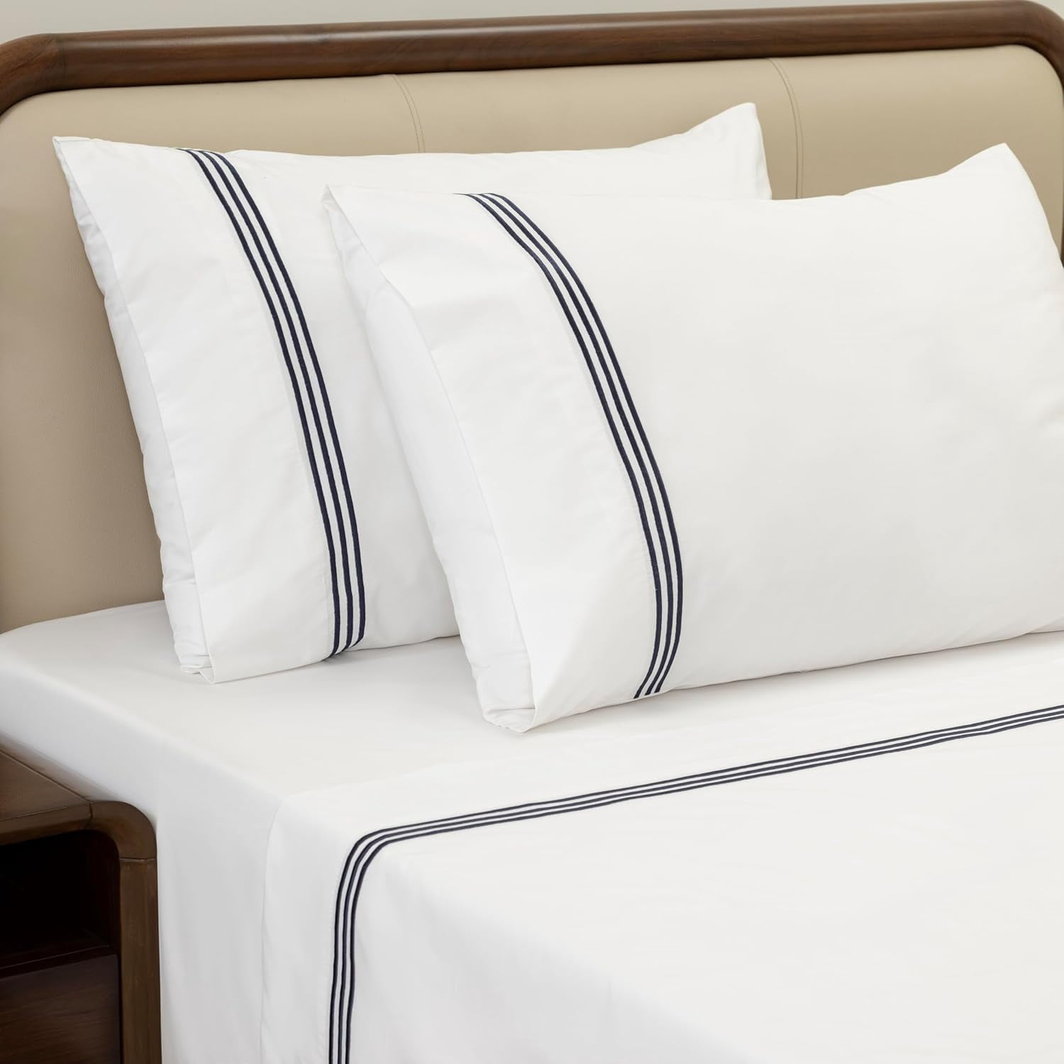 Dreamology Percale Sheets Set, 100% Cotton Cool, Crisp and Breathable ...