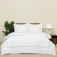 thumbnail image 1 of Dreamology White Duvet Cover Queen 100% Cotton Embroidered 3 Piece Set, Soft, Lightweight T300 Sateen (Zigzag Grey), 1 of 7