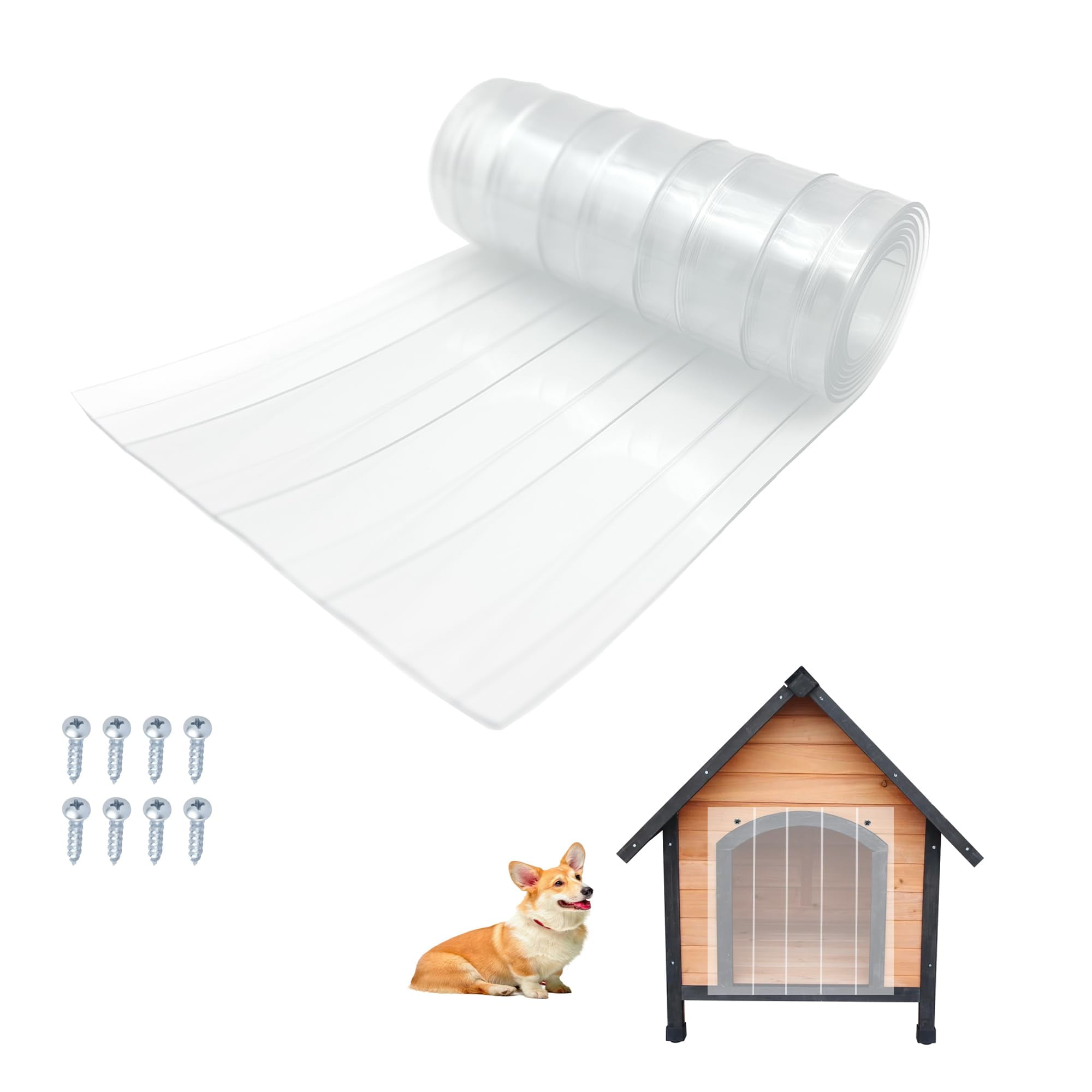 Dreampedal Dog Door Replacement Flaps, Dog House Door Flap, Plastic