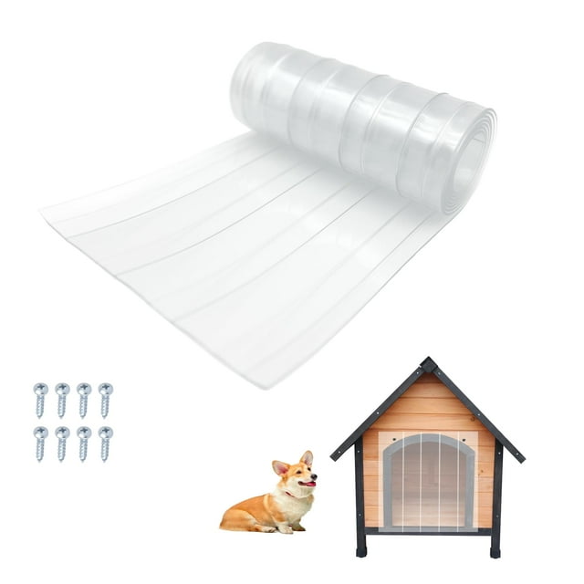 Dreampedal Dog Door Replacement Flaps, Dog House Door Flap, Plastic Vinyl Strips for DIY Pet