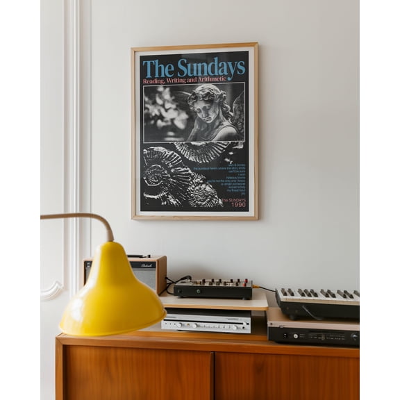 Dreampop 90s Vintage Poster Matte Vertical Poster, Music Wall Art, Retro Room Decor, Poster Only
