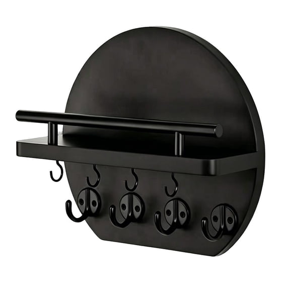 Dreampossible Key Holder for Wall Decorative with Shelf & Hooks, Mail Organizer Design Entryway Wall Circular Mount, 2026 Ke