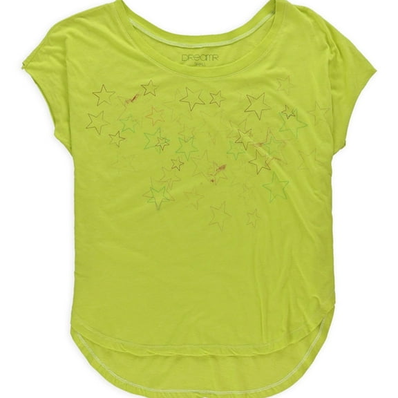 Dreamr Womens Stars Graphic T-Shirt, Green, Juniors, Small