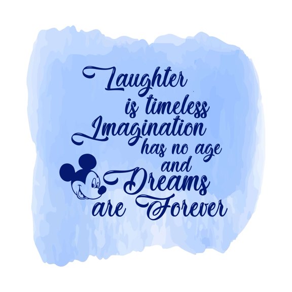 Dreams Are Forever Imagination Has No Age Quote Watercolor Decal Wall Art Sticker Designs Vinyl Stickers For Home House Walls Rooms Windows Bedroom Decoration Size (20x20 inch)