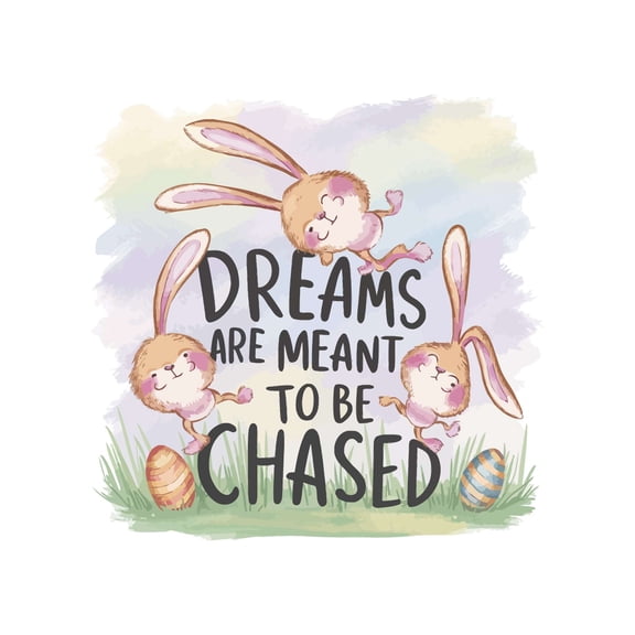 Dreams Are Meant To Be Chased Ambitious Aspirational Driven Passionate Quote Wall Art Sticker Designs Vinyl Stickers For Home House Walls Rooms Windows Bedroom Decoration Size (20x20 inch)