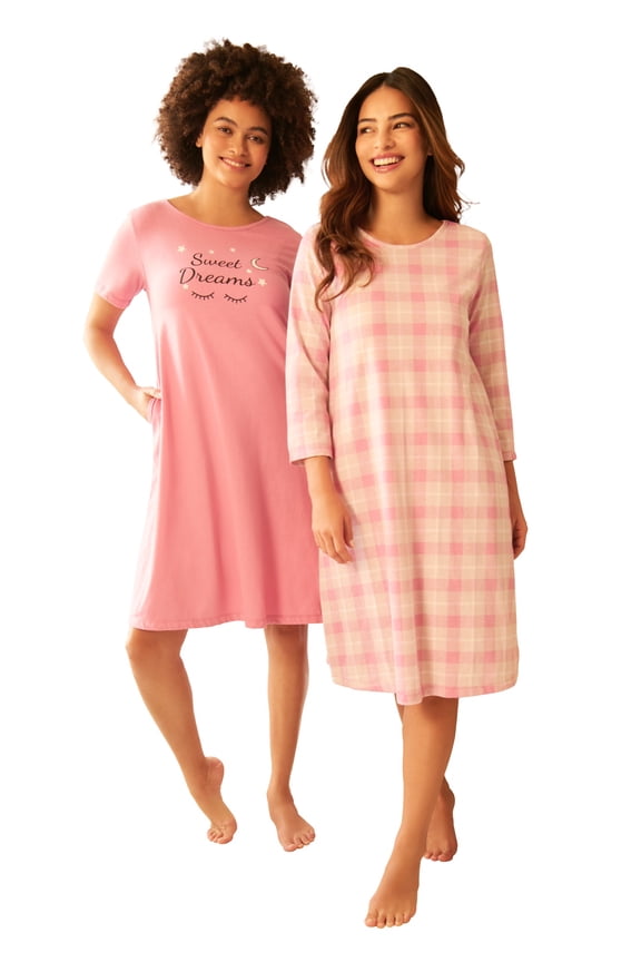 Plus Size 2-Pack Sleepshirts