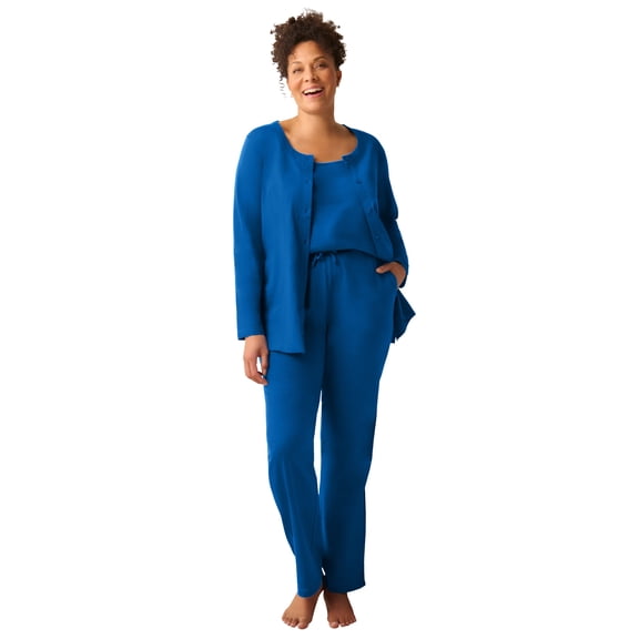 Dreams & Co. Plus Size 3-Piece Pajama Set