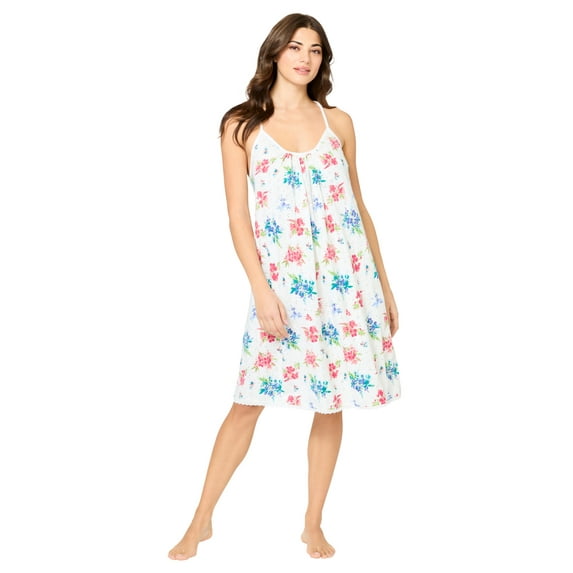 Dreams & Co. Plus Size Breezy Eyelet Short Nightgown