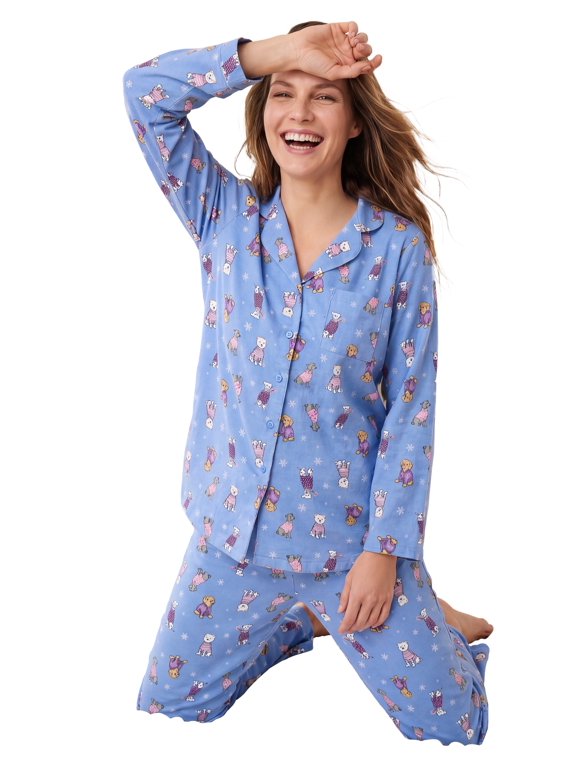 Plus Size Classic Flannel Pajama Set