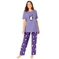 thumbnail image 1 of Dreams & Co. Plus Size Graphic Tee PJ Set, 1 of 6
