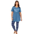 thumbnail image 1 of Dreams & Co. Plus Size Graphic Tunic PJ Set, 1 of 6