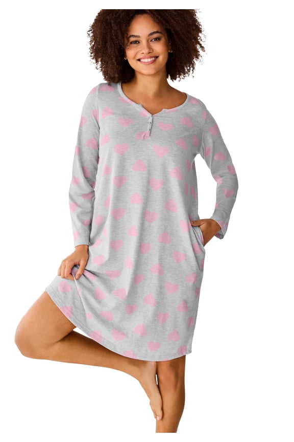 Plus Size Henley Sleepshirt