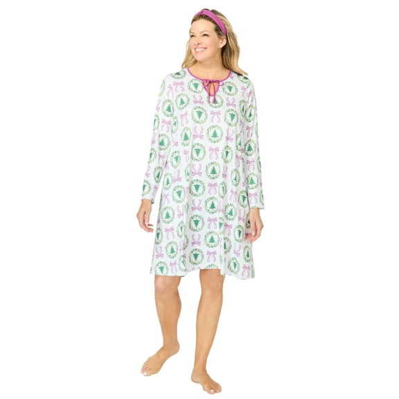 Dreams & Co. Plus Size Keyhole Gown & Headband