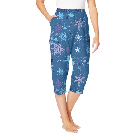 Dreams & Co. Plus Size Knit Sleep Capri