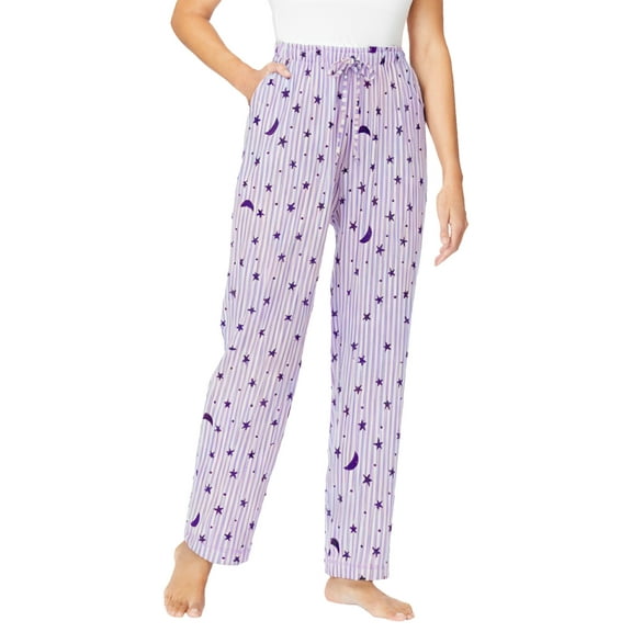 Dreams & Co. Plus Size Knit Sleep Pant