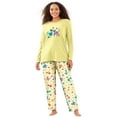 thumbnail image 1 of Dreams & Co. Plus Size Petite Long Sleeve Knit PJ Set, 1 of 6