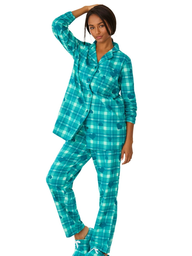 Dreams Plus Size Petite Classic Flannel Pajama Set