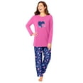 thumbnail image 1 of Dreams & Co. Plus Size Petite Long Sleeve Knit PJ Set, 1 of 3