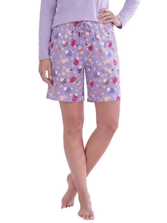 Plus Size Print Pajama Shorts