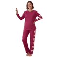 thumbnail image 1 of Dreams & Co. Plus Size Side Print Pajama Set, 1 of 5