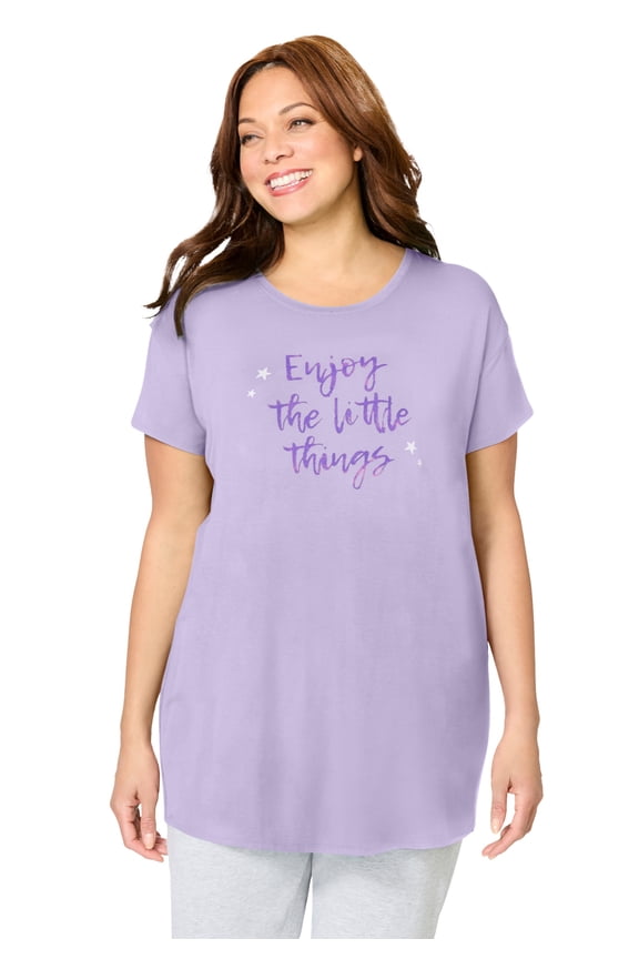 Plus Size Soft Pj Tunic Tee