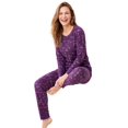 thumbnail image 1 of Dreams & Co. Plus Size Thermal Henley Pajama Set, 1 of 6