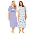 thumbnail image 1 of Dreams & Co. Plus Size 2-Pack Long Sleepshirts, 1 of 3