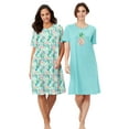 thumbnail image 1 of Dreams & Co. Plus Size 2-Pack Short-Sleeve Sleepshirt, 1 of 6