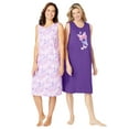 thumbnail image 1 of Dreams & Co. Plus Size 2-Pack Sleeveless Sleepshirt, 1 of 6