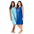 thumbnail image 1 of Dreams & Co. Plus Size 2-Pack Sleeveless Sleepshirt, 1 of 6