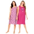 thumbnail image 1 of Dreams & Co. Plus Size 2-Pack Sleeveless Sleepshirt, 1 of 5