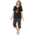 thumbnail image 1 of Dreams & Co. Plus Size 2-Piece Capri PJ Set, 1 of 5
