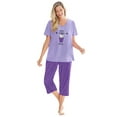 thumbnail image 1 of Dreams & Co. Plus Size 2-Piece Capri PJ Set, 1 of 5