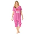 thumbnail image 1 of Dreams & Co. Plus Size 2-Piece Capri PJ Set, 1 of 6
