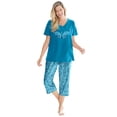 thumbnail image 1 of Dreams & Co. Plus Size 2-Piece Capri PJ Set, 1 of 6