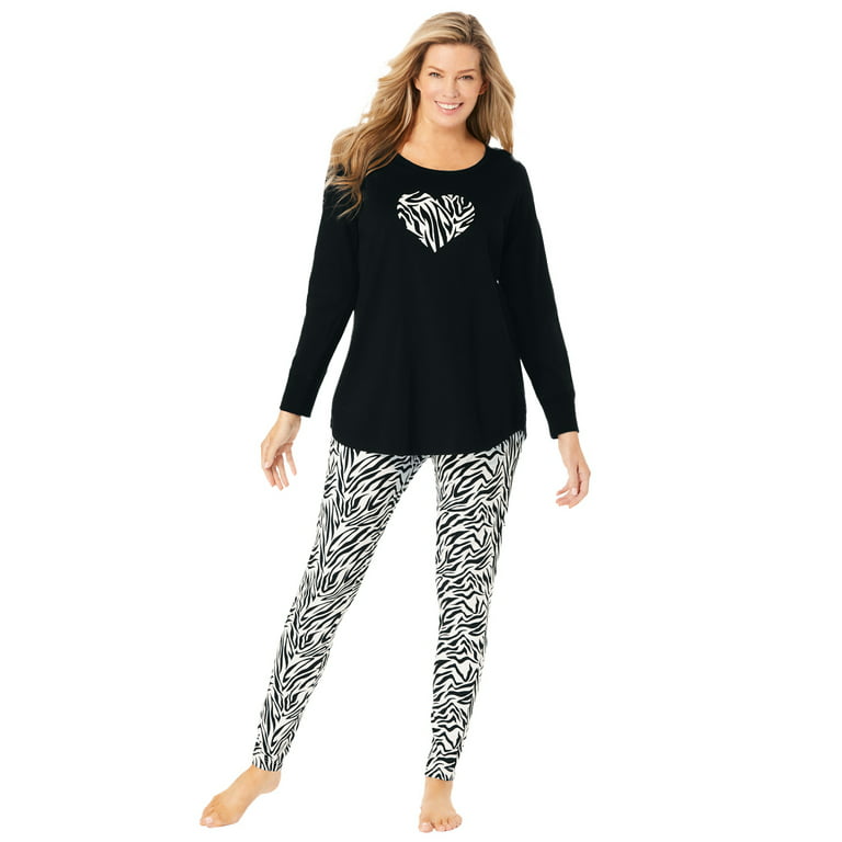 Dreams & Co. Women's Plus Size 2-Piece Pj Legging Set Pajamas
