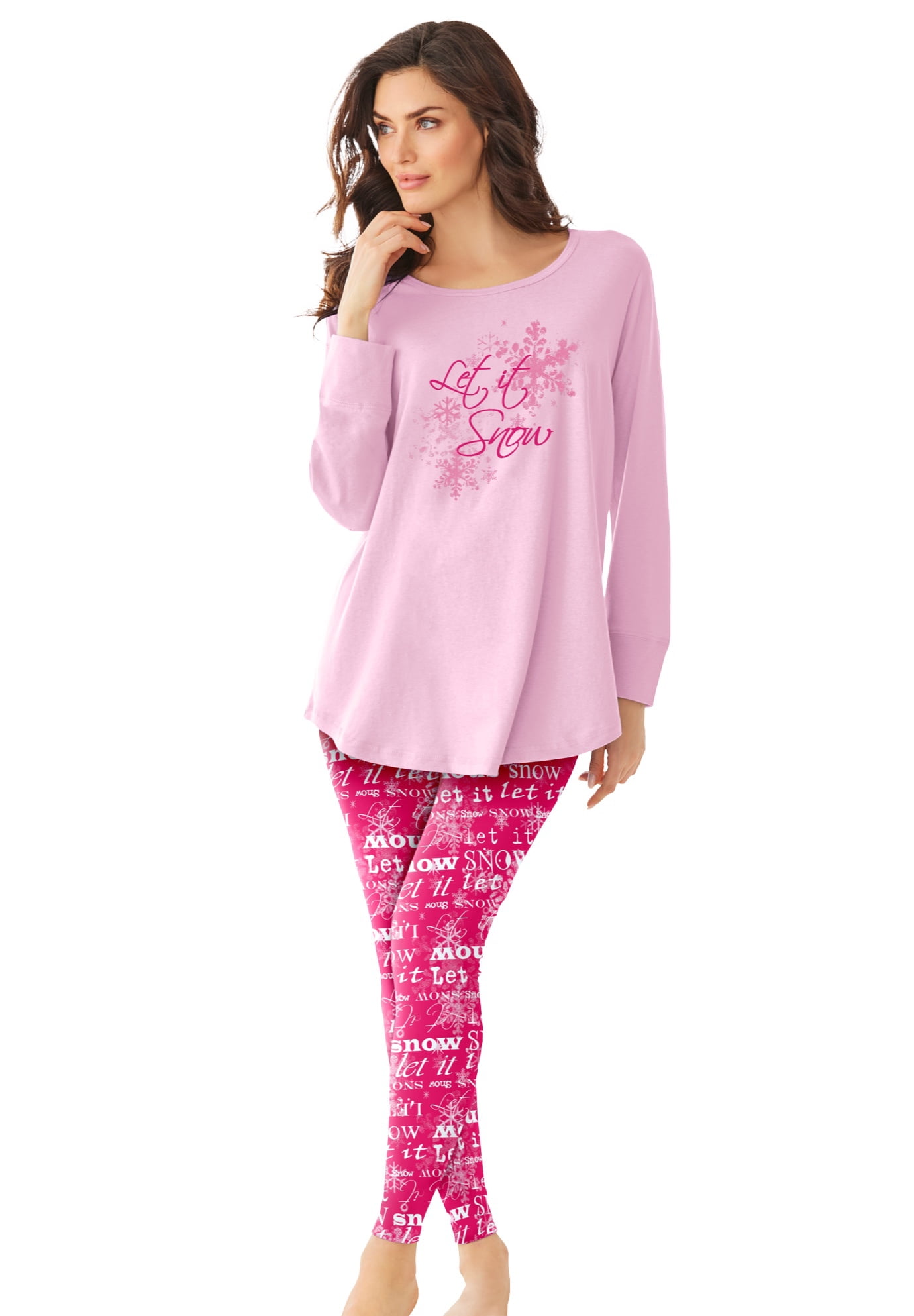 Dreams & Co. Women's Plus Size 2Piece Pj Legging Set Pajamas