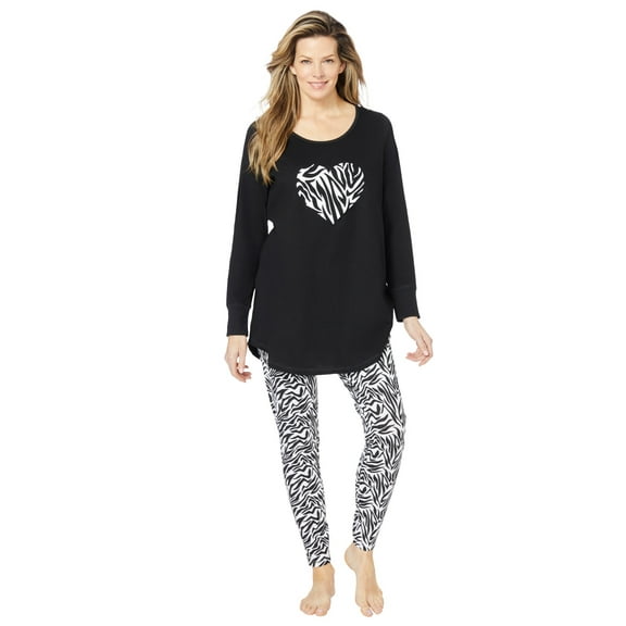 Dreams & Co. Plus Size 2-Piece Pj Legging Set