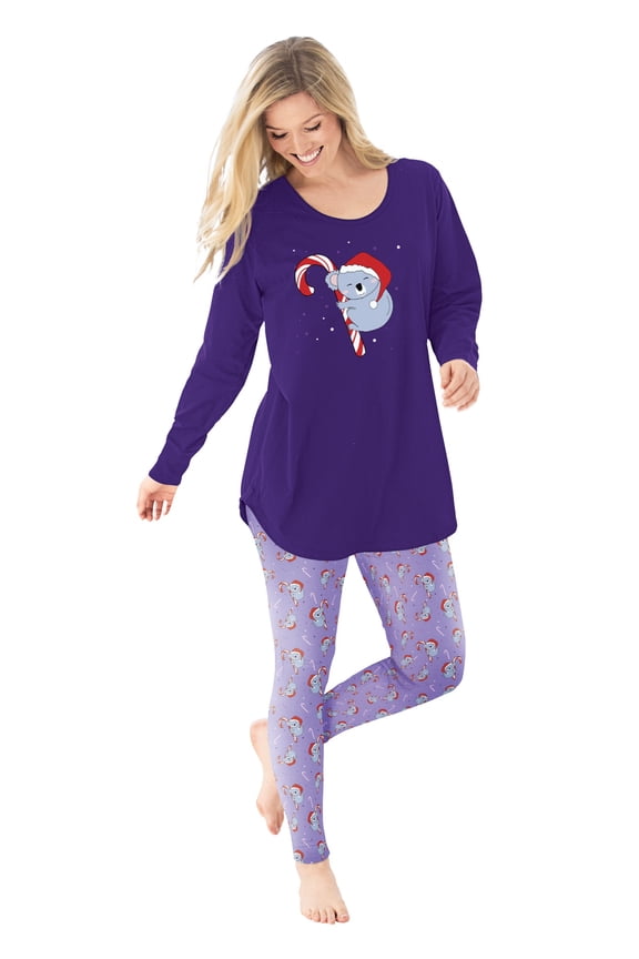 Plus Size 2-Piece Pj Legging Set