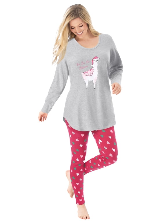 Plus Size 2-Piece Pj Legging Set