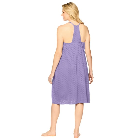 Dreams & Co. Plus Size Breezy Eyelet Short Nightgown