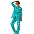 thumbnail image 1 of Dreams & Co. Plus Size Petite Classic Flannel Pajama Set, 1 of 6